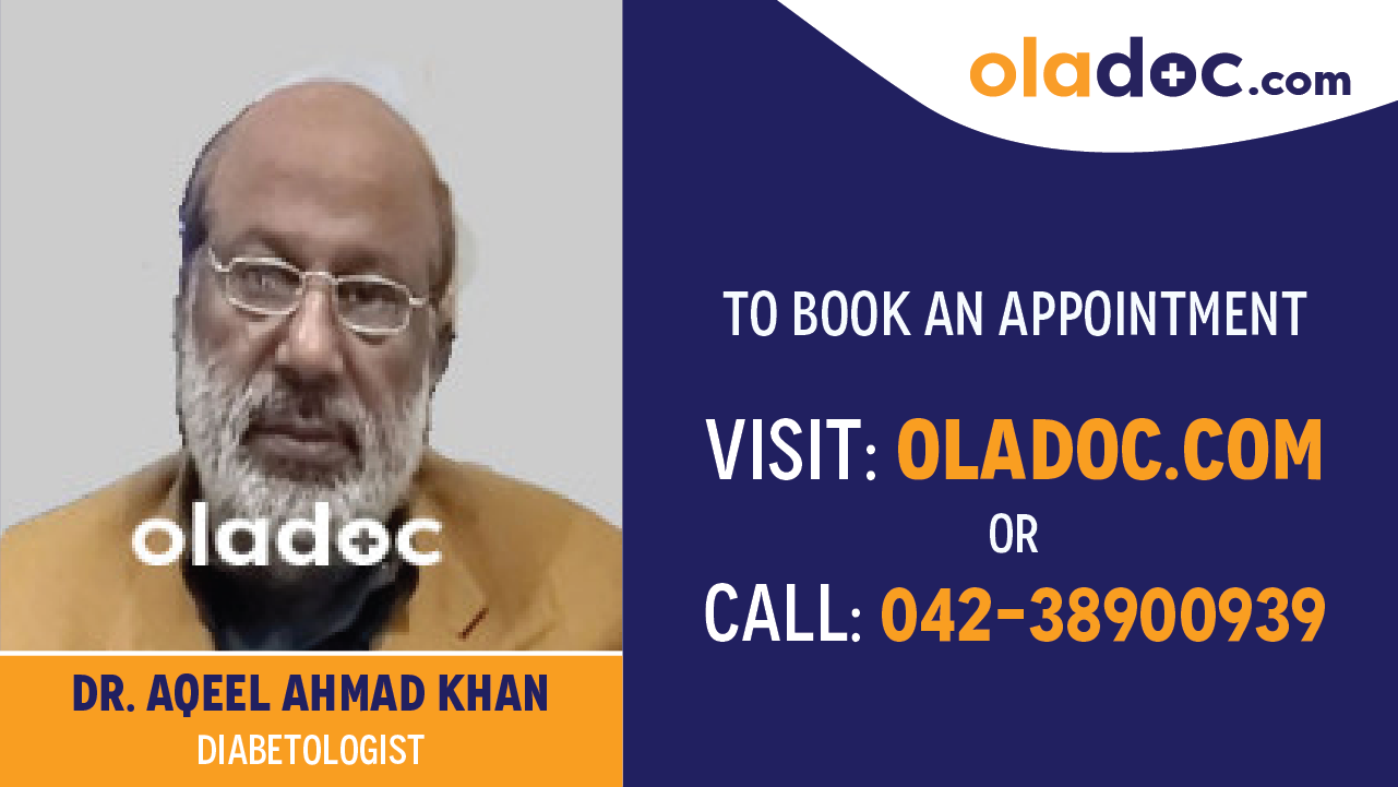 Book appointment with Dr.Aqeel Ahmad Khan-best Diabetologist in Multan